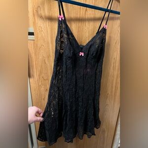 NWOT Betsey Johnson Black Lace Nightie Size Medium 🖤